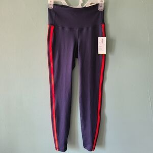 Old Navy Active High Rise Navy and Red Leggings Size Small